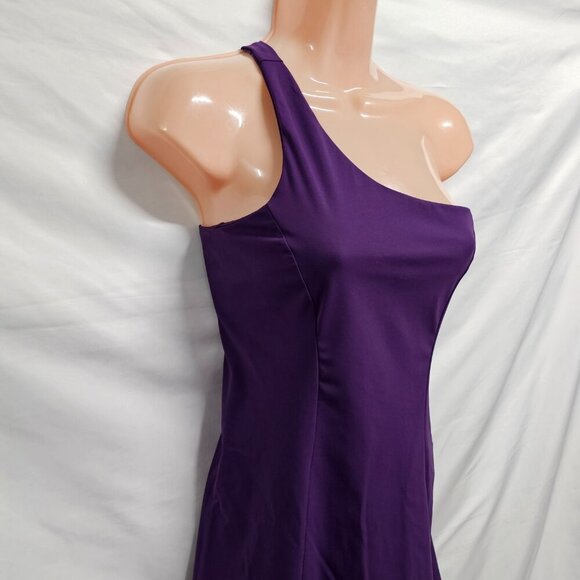 Outdoor Voice One Shoulder Lined Short Exercise Dress Women Size XS Purple Acai - Picture 14 of 15